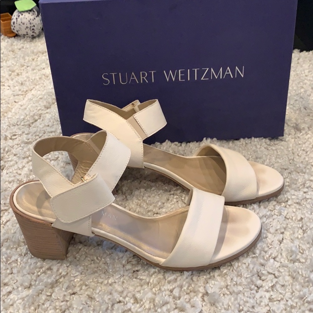 Stuart Weitzman Broadband Sandal in Vanilla